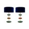 Moderne italienische Mid-Century Tischlampen aus Muranoglas & Messing, 2 . Set 2