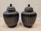 20th Century Black Ceramic Vases, Italy, Set of 2 4