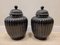 Vasi in ceramica nera, Italia, XX secolo, set di 2, Immagine 4