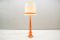 Vintage Large Floor Lamp in Orange Ceramic, 1960s 2