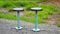Industrial Iron Stools, Set of 2
