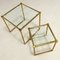 Coffee Tables in Brass and Glass, 1980s, Set of 2 2