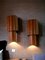 Large Glass Tube Terracotta Colored Sconces, 1970s, Set of 2 3