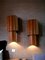 Large Glass Tube Terracotta Colored Sconces, 1970s, Set of 2, Image 3