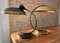 Vintage Bauhaus Golden Table Lamp by Egon Hillebrand for Hillebrand Lighting, 1940s, Image 9