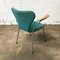 Turquoise Upholstered Model 3207 Butterfly Chairs by Arne Jacobsen, 1950s, Set of 4, Image 16
