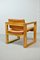 Fauteuil en Pin Cubic et Cuir par Ate van Apeldoorn pour Houtwerk Hattem, 1970s 3