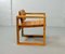 Cubic Pinewood & Leather Armchair by Ate van Apeldoorn for Houtwerk Hattem, 1970s 2