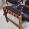 Leather Lounge Chair with Ottoman, 1970s, Image 4
