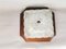 Rustic Square Frosted Glass Ceiling Flush Mount Lamp on Wooden Base, 1970s 6