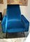 Vintage Italian Armchair in Velvet Ottanio Color, Imagen 2