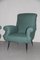 Mid-Century Italian Green Armchairs, Set of 2, Image 6