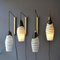 Mid-Century Czech Black & White Hand Painted Glass Wall Lights, Set of 2 4