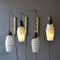 Mid-Century Czech Black & White Hand Painted Glass Wall Lights, Set of 2, Image 4