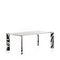 Minimalist Aluminium Extendable Long Black White Metaverso Dining Table by Laab Milano 1