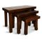 Tavolini o panche vintage in legno di quercia massiccio, set di 3, Immagine 4
