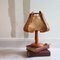 Mid-Century Portuguese Table Lamp in Straw and Wood, 1960s 3
