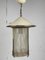 French Hollywood Regency Brass & White Metal Hanging Lantern, 1960s-1970s, Image 13