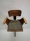 Vintage Industrial Swedish Swivel Oak Chair, 1930s 3