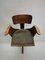 Vintage Industrial Swedish Swivel Oak Chair, 1930s, Image 3