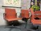 Chaises EA 108 en Aluminium Hopsak Orange par Charles & Ray Eames pour Vitra, Set de 4 5