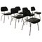 Black DCM Chairs by Charles and Ray Eames for Vitra, 1946, Set of 6 1