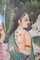 Artista indiano, scena figurativa, anni '70, dipinto su tela, Immagine 2