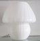 Lámpara de mesa hongo blanca de Glashütte Limburg, años 70, Imagen 1