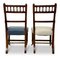 Antique Carved Oak Chairs on Wheels, Set of 4 3