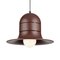 Lampada a sospensione Mid-Century marrone, anni '70, Immagine 3