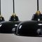 French Black Enamel Pendant Lamp, 1950s 5