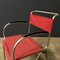 Chaise Diagonal en Corde et Tissu Rouge par Willem Hendrik Gispen pour Gispen, 1930s 3