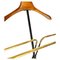 Vintage Folding Valet Stand in Wood, Iron and Brass from Fratelli Reguitti, Italy, 1950s 11