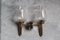 Art Deco Golden Metal and Glass Sconces, 1960s, Set of 2 14