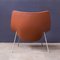 Fauteuil F157 en Cuir Marron par Pierre Paulin, 1960s 4