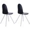 Schwarz lackierter Vintage Tongue Stuhl von Arne Jacobsen 1