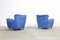 Blaue italienische Vintage Sessel, 1960er, 2er Set 10