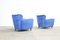 Blaue italienische Vintage Sessel, 1960er, 2er Set 11