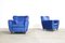 Fauteuils Vintage Bleus, Italie, 1960s, Set de 2 4