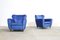 Blaue italienische Vintage Sessel, 1960er, 2er Set 6