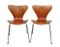 3107 Teak Chairs by Arne Jacobsen for Fritz Hansen, 1960s, Set of 2
