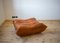 Pine Leather Togo Living Room Set by Michel Ducaroy for Ligne Roset, 1979, Set of 4 1