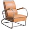 Adjustable Tubular Steel & Leather Easy Chair, 1930s, Image 1