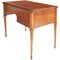 Neoclassical Blond Walnut & Flame-Applied Walnut Burl Desk, Late 1800s 7