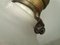 Portugiesische Jugendstil Tischlampe aus Messing mit Schwanenhals und verstellbarem Tulpenschirm aus Milchglas 11