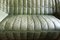 Mid-Century Patchwork Olive Green Leather Sofa from Laauser, Image 5