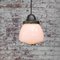 Vintage European White Opaline Milk Glass Pendant Lamp, Image 6