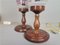 Rustikale portugiesische Tischlampen aus Holz mit Fackelglasschirmen, 1970er, 2er Set 10