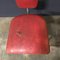 Vintage Red Leatherette Tripod Side Chair, 1960s 5