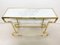 Vintage Brass & Marble Console Table 2
